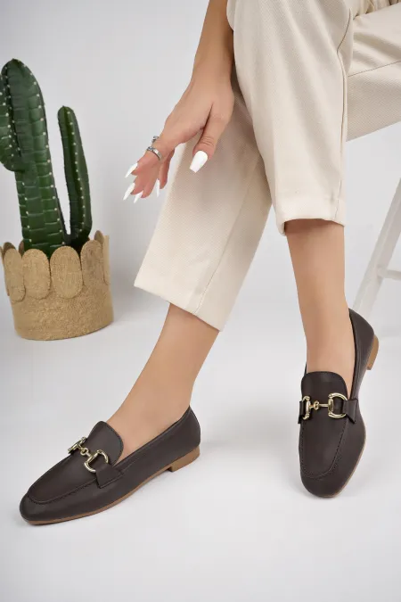 Mocassins décontractés pour femmes Muggo LIZA avec boucle métallique garantie