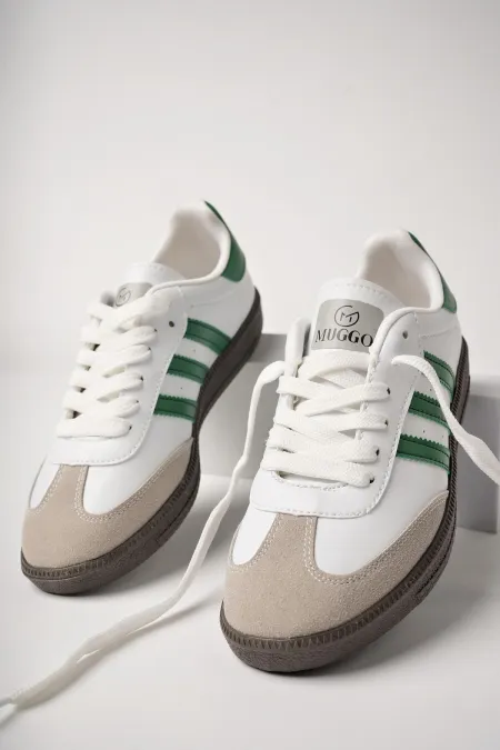 Muggo JABBAR Unisex Ortopedik Günlük Garantili Bağcıklı Yürüyüş Koşu Sneaker Spor Ayakkabı