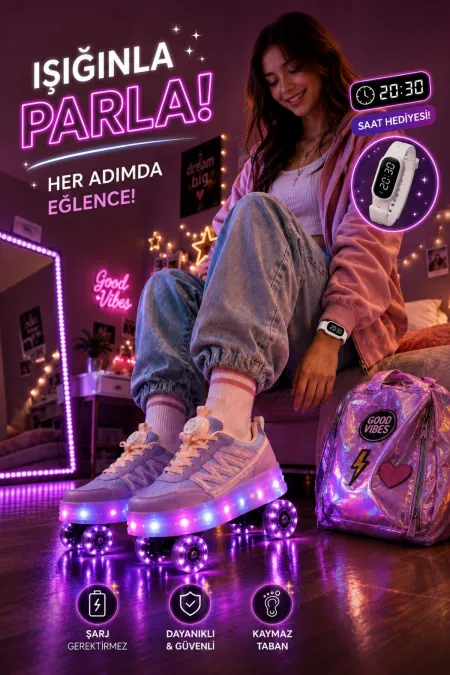 Muggo SKY Kids Light-Up Roller Skate Sneaker Sports Shoes Muggo SKY Kids Light-Up Roller Skate Sneaker Sports Shoes