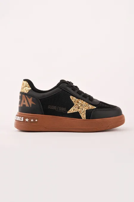Muggo GALAXY Star Detail Lace-up Kids' Casual Sneaker Sports Shoes Muggo GALAXY Star Detail Lace-up Kids' Casual Sneaker Sports Shoes