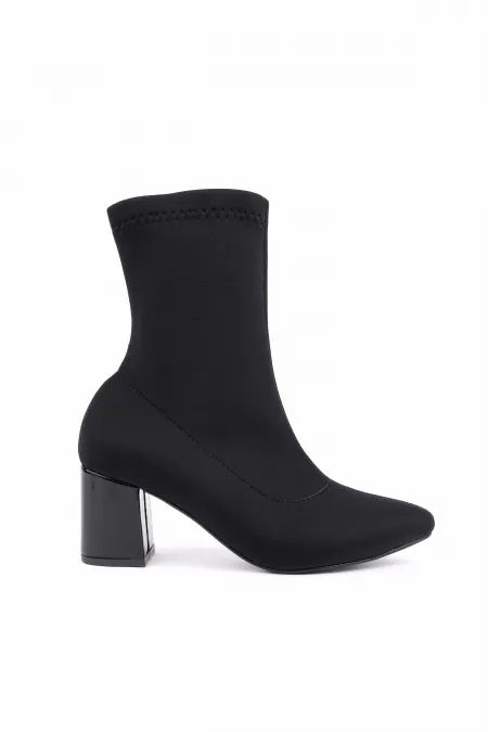 Bottes extensibles à bout pointu et talon compensé pour femmes Muggo MAGNUS