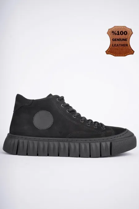 Bottes décontractées pour hommes Muggo KAPOOR, en cuir véritable, à lacets et fermeture éclair, avec semelle antidérapante. Garantie.