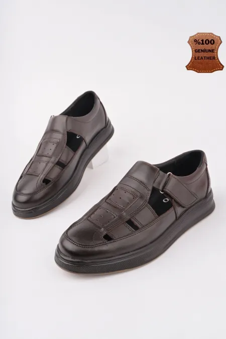 Muggo Oliver Guaranteed Men's Casual Classic Genuine Leather Comfortable Orthopedic Sandals