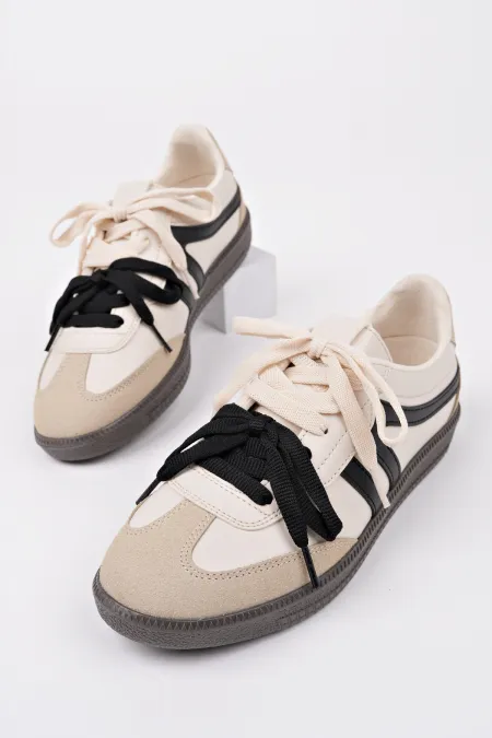 Muggo RETRO Çift Bağcıklı Günlük Kadın Sneaker Spor Ayakkabı