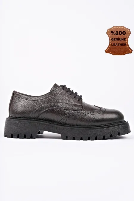 Mocassins décontractés pour femmes Muggo AMOUR, en cuir véritable à lacets et semelle épaisse