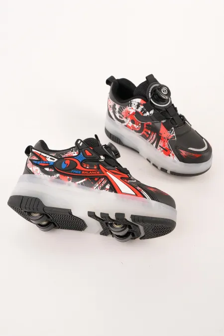 Muggo PATO Çocuk Işıklı Patenli Tekerlekli Sneaker Spor Ayakkabı