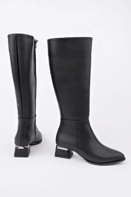 Bottes à talons pour femmes Muggo COLLIE à bout pointu et fermeture éclair latérale