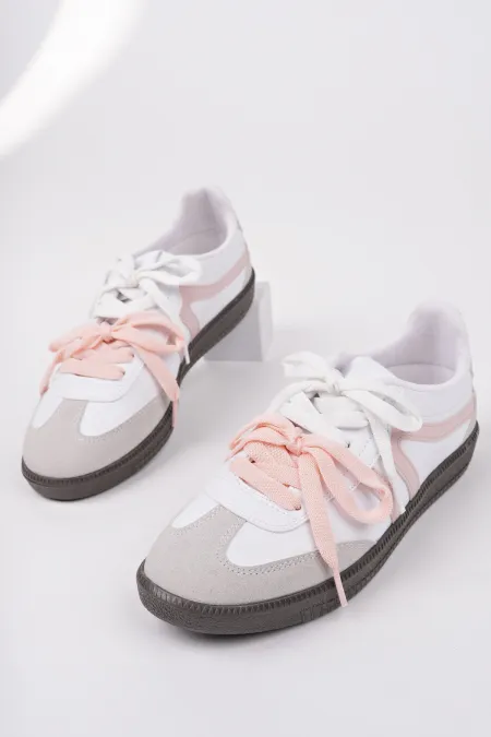 Muggo RETRO Çift Bağcıklı Günlük Kadın Sneaker Spor Ayakkabı