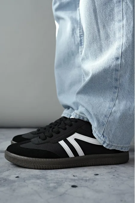 Muggo GARCİA Garantili Unisex Ortopedik Günlük Bağcıklı Yürüyüş Koşu Sneaker Spor Ayakkabı