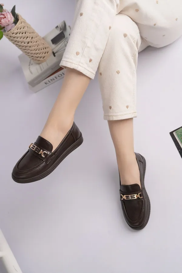 Mocassins décontractés pour femmes Muggo OXFORDIA avec boucle métallique