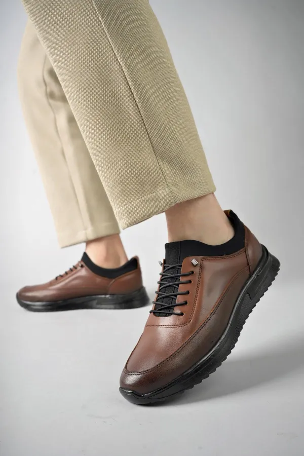 Muggo GRATUIT Garantie Chaussures orthopédiques confortables et classiques décontractées pour hommes en cuir véritable