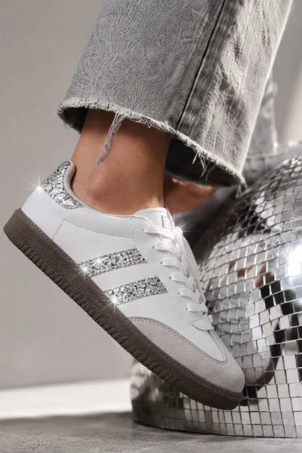 Muggo SPARKLY Kadın Sim Detaylı Günlük Sneaker Spor Ayakkabı