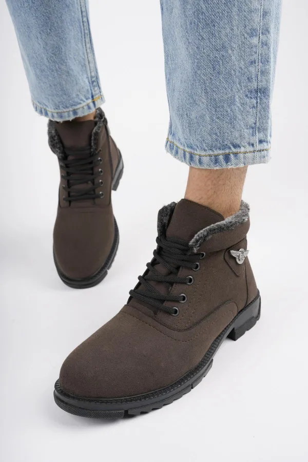 Muggo CANYON Garantili Bağcıklı Fermuarlı İçi Kürklü Erkek Kışlık Bot