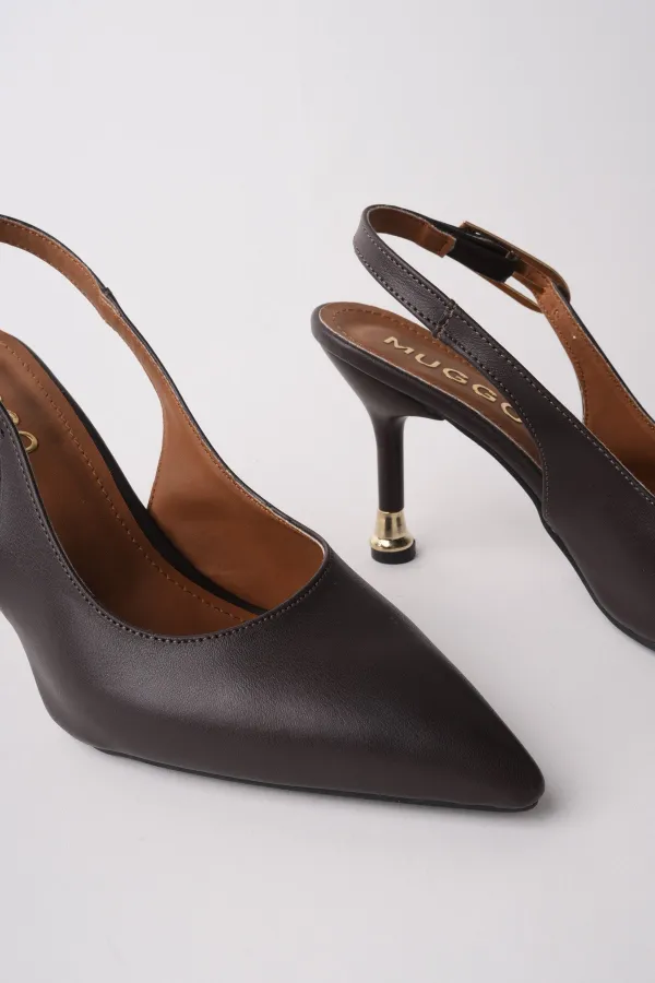 Escarpins à bout pointu et dos ouvert pour femmes Muggo CHIC