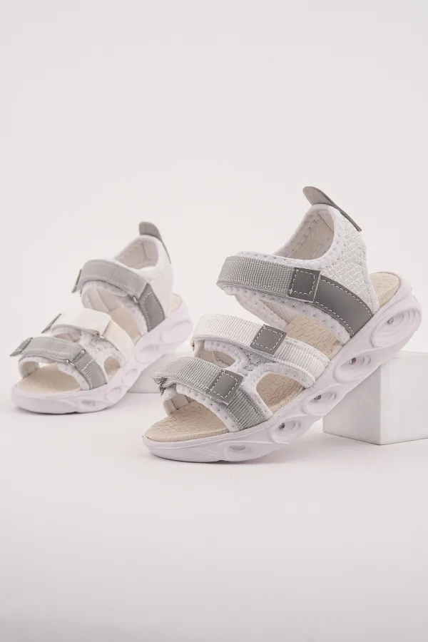 Sandales lumineuses à scratch pour filles Muggo TATU