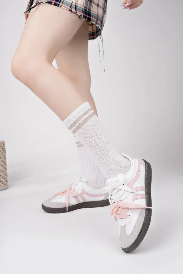 Muggo RETRO Çift Bağcıklı Günlük Kadın Sneaker Spor Ayakkabı