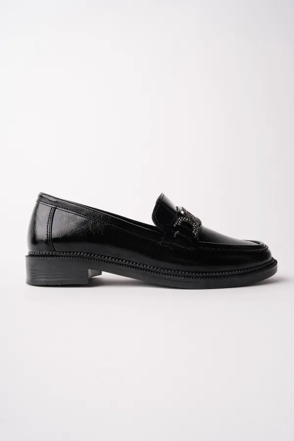 Mocassins décontractés pour femmes Muggo ARVEN avec boucle en métal et détails en pierre