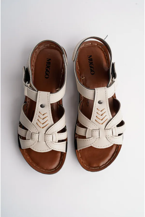 Muggo Kadın Garantili Günlük Ortopedik Kaymaz Taban Comfort Rahat Sandalet