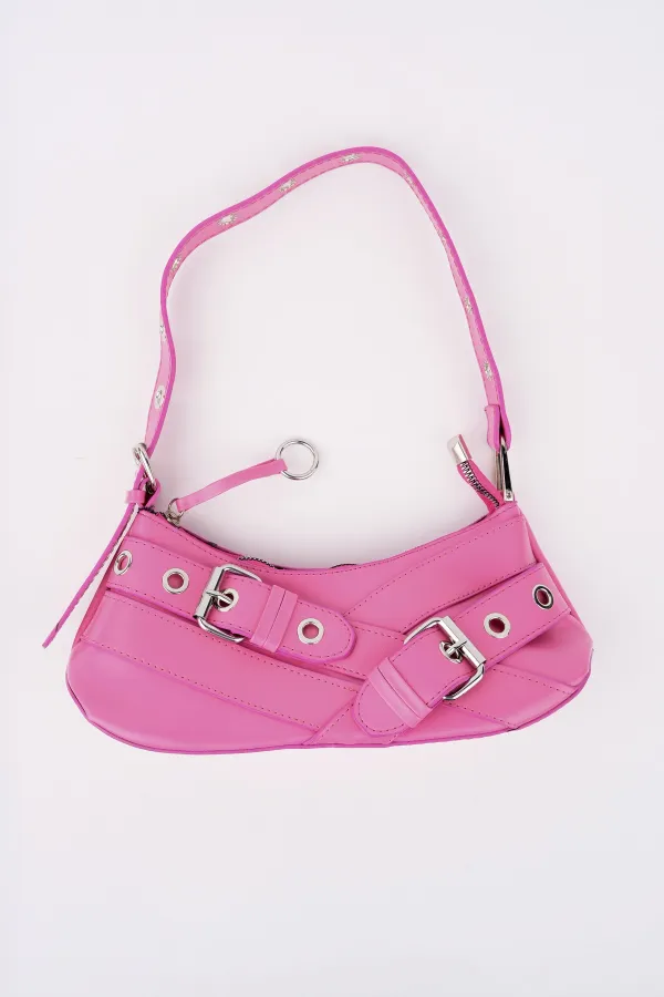 Muggo DOCPE Kadın Kemer Detaylı Baget Çanta