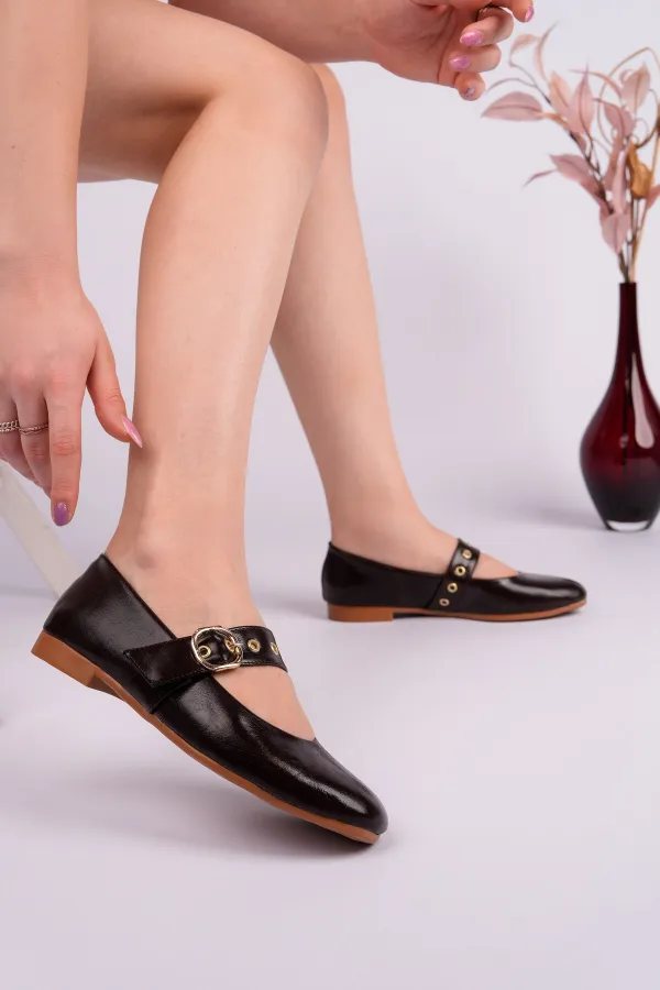 Ballerines Muggo DAISIE pour femmes avec boucle dorée