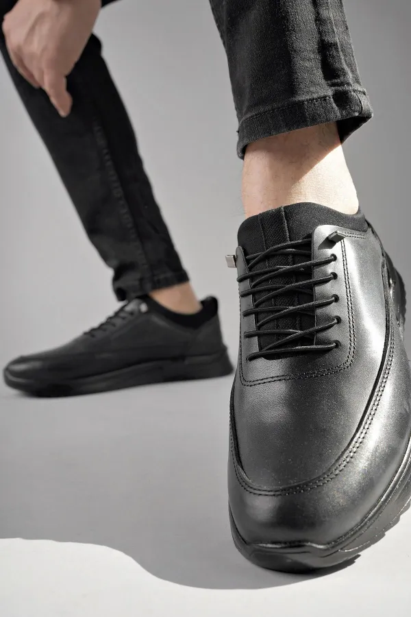 Muggo GRATUIT Garantie Chaussures orthopédiques confortables et classiques décontractées pour hommes en cuir véritable