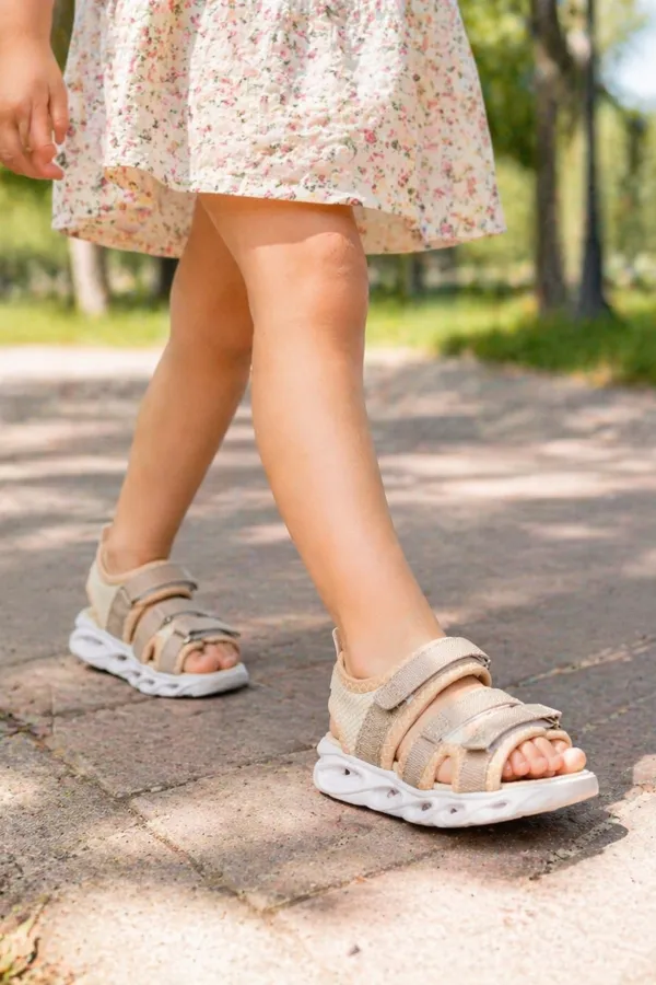 Sandales lumineuses à scratch pour filles Muggo TATU