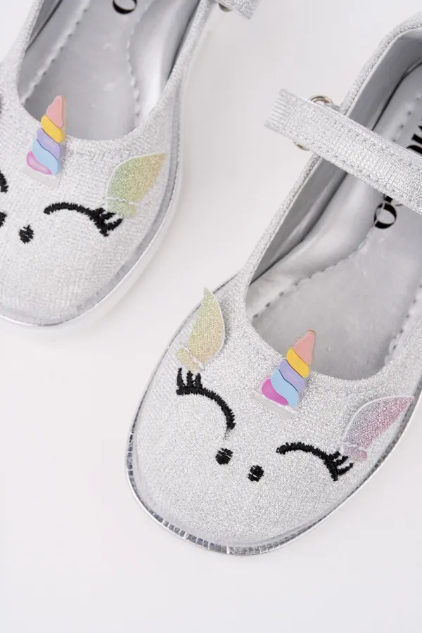 Muggo PATY Cırtlı ve Simli Günlük Kız Çocuk Babet