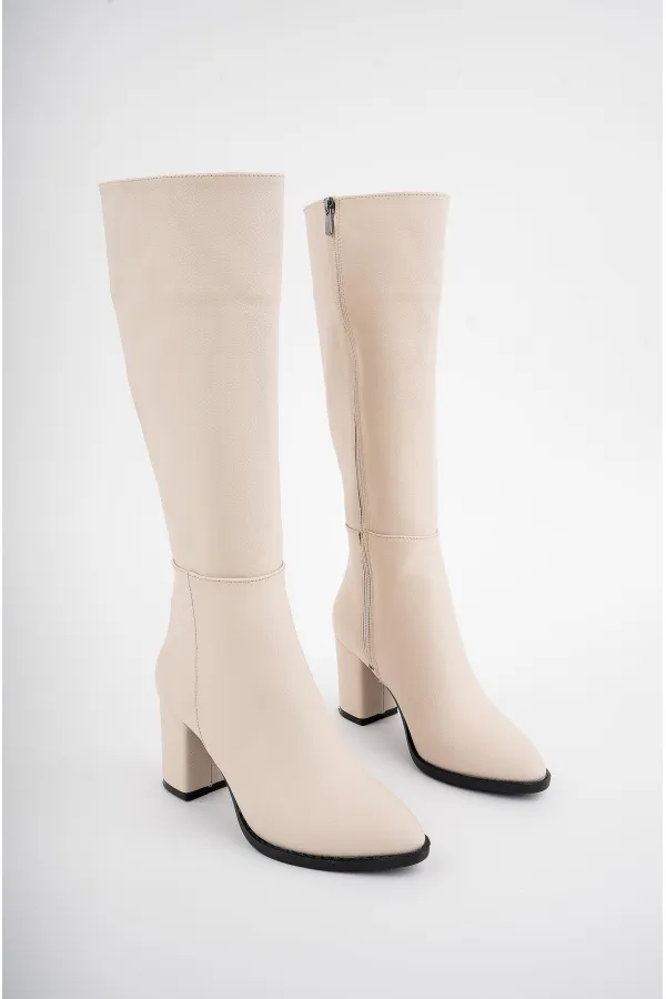 Muggo Almira Garantili Kadın Topuklu Çizme