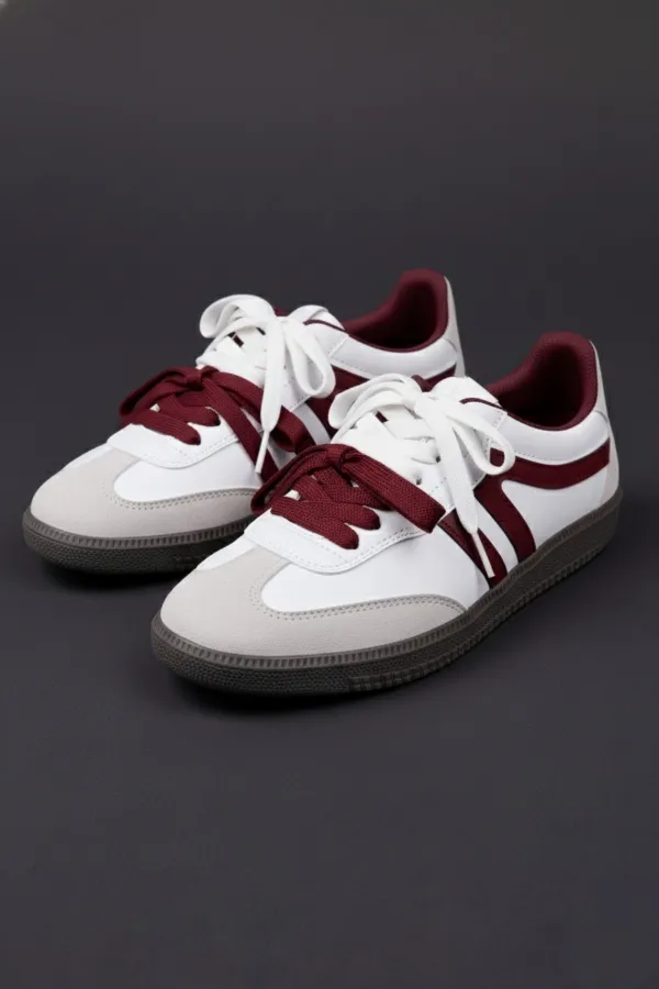 Muggo ETRO Çift Bağcıklı Günlük Kadın Sneaker Spor Ayakkabı