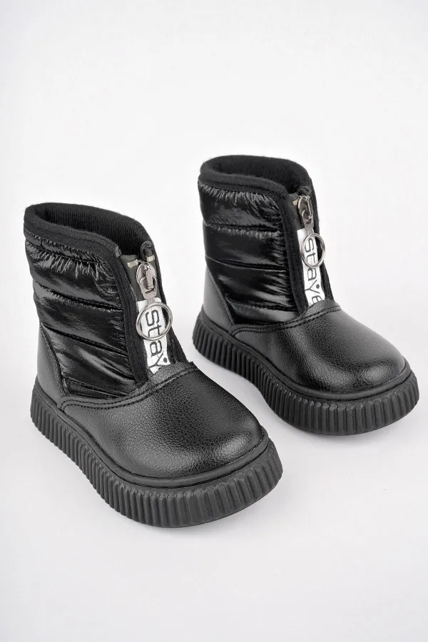 Bottes de pluie et de neige pour bébé Muggo CANDY, confort garanti, avec fermeture éclair avant et doublure en fourrure