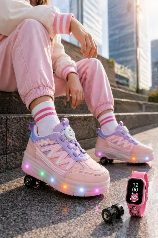 Muggo SKY Kids Light-Up Roller Skate Sneaker Sports Shoes Muggo SKY Kids Light-Up Roller Skate Sneaker Sports Shoes