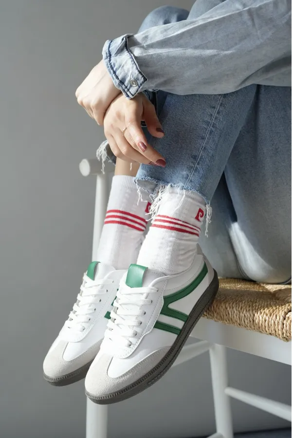 Muggo GARCİA Garantili Unisex Ortopedik Günlük Bağcıklı Yürüyüş Koşu Sneaker Spor Ayakkabı