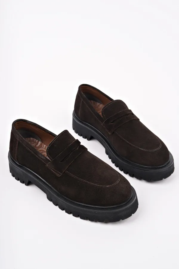 Mocassins Muggo PARADISE en cuir véritable à semelle épaisse, pour femmes, parfaits au quotidien.