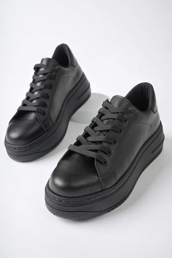 Muggo MİTOS Garantili Kadın Günlük Yüksek Taban Bağcıklı Sneaker Spor Ayakkabı