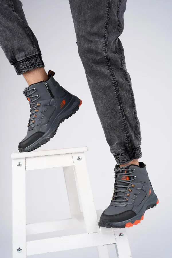 Bottes d'hiver unisexes Muggo Alaska, garanties pour la randonnée en plein air, à lacets et fermeture éclair latérale.