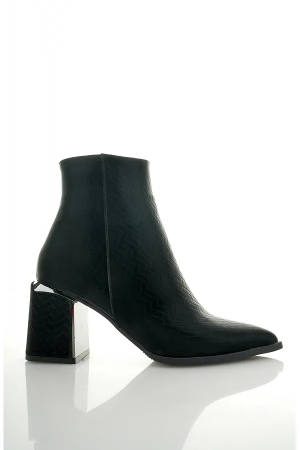 Bottes Muggo KYLIE à bout pointu et talon compensé avec fermeture éclair pour femmes