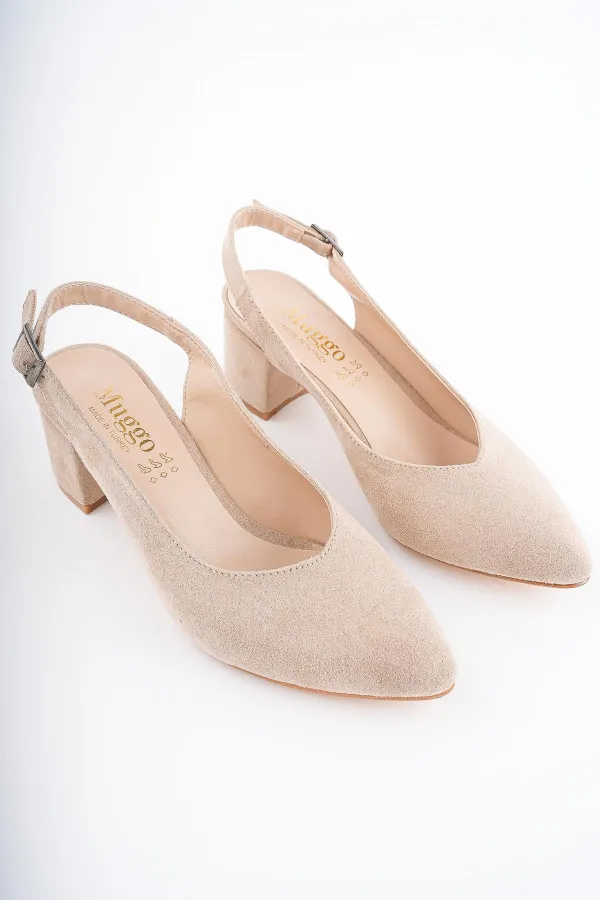 Muggo W0711 Chaussures à talons hauts élégantes et confortables, style classique décontracté sans talon, garanties