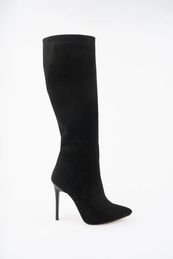 Bottes Muggo Florence pour femmes, à talon fin, bout pointu et fermeture éclair latérale