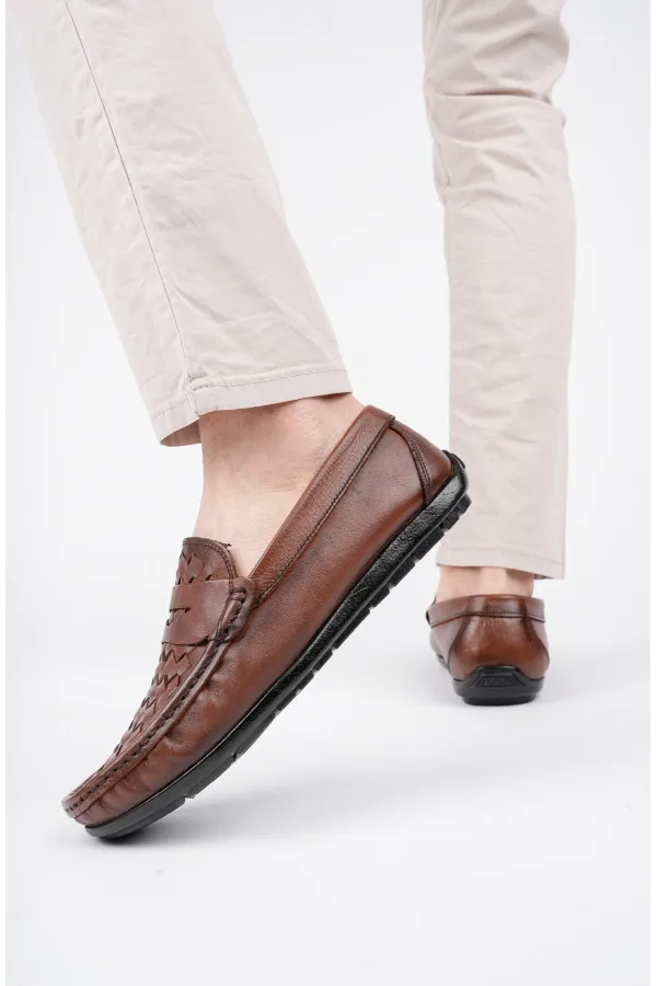 Chaussures décontractées pour hommes Muggo WOLTZ en cuir véritable classique garanti