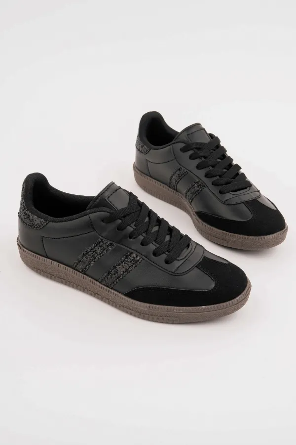 Muggo SPARKLY Kadın Sim Detaylı Günlük Sneaker Spor Ayakkabı