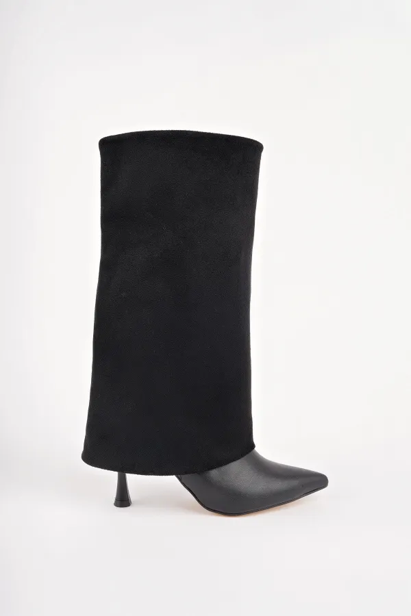 Bottes à talons hauts en daim à bout pointu Muggo CATIE pour femmes