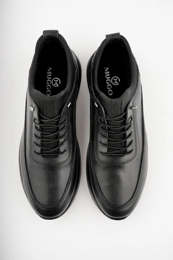 Muggo GRATUIT Garantie Chaussures orthopédiques confortables et classiques décontractées pour hommes en cuir véritable