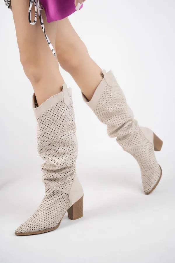 Muggo Maryland Garantili Kadın Lazer Kesim Şık Tarz ve Rahat Yazlık Bot