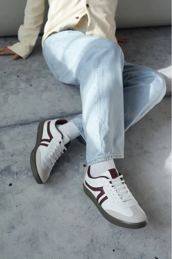 Muggo GARCİA Garantili Unisex Ortopedik Günlük Bağcıklı Yürüyüş Koşu Sneaker Spor Ayakkabı