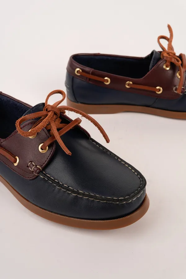 Muggo GENOVA Genuine Leather Lace-up Men's Casual Loafer Shoes Muggo GENOVA Genuine Leather Lace-up Men's Casual Loafer Shoes