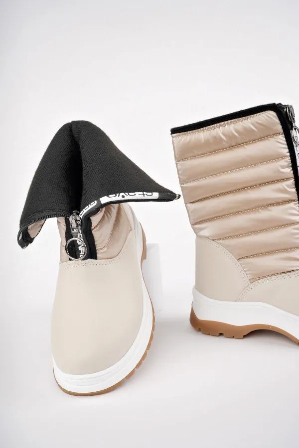 Bottes de pluie et de neige Muggo SUGAR pour enfants, unisexes, confortables et dotées d'une fermeture éclair sur le devant et d'une doublure en fourrure.