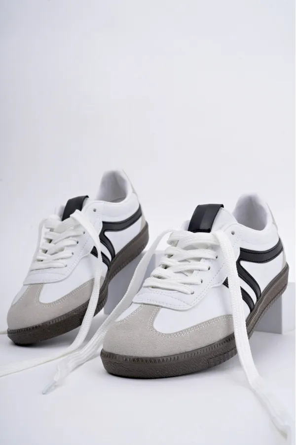 Muggo GARCİA Garantili Unisex Ortopedik Günlük Bağcıklı Yürüyüş Koşu Sneaker Spor Ayakkabı