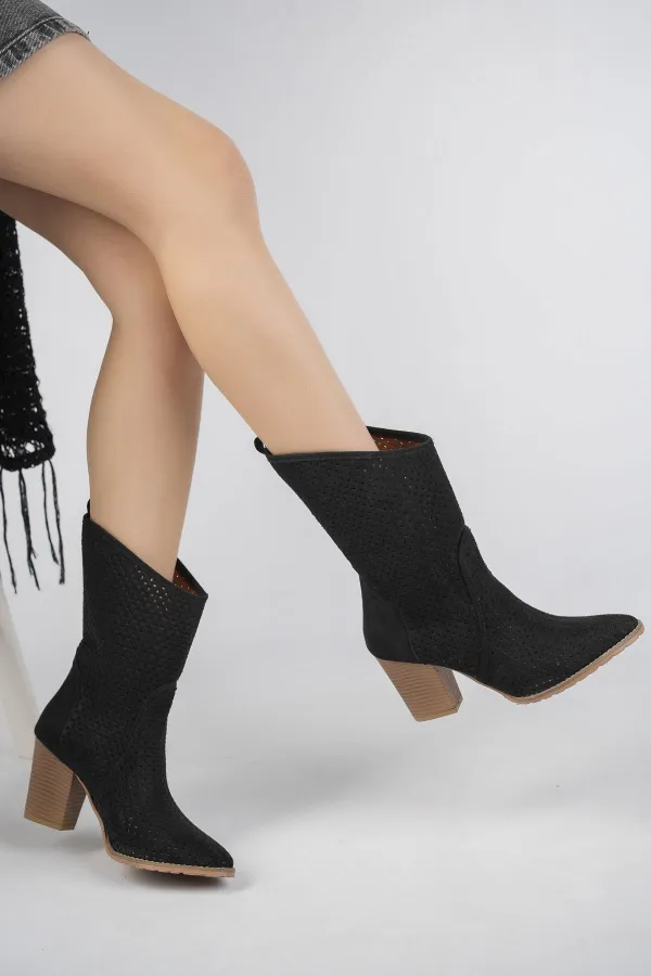 Muggo Indiana Guaranteed Women's Laser Cut Stylish and Comfortable Cowboy Summer Boots