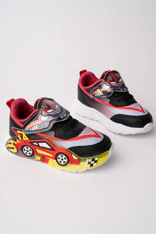 Muggo CAR Velcro Car and Light-Up Kids' Casual Sneaker Sports Shoes