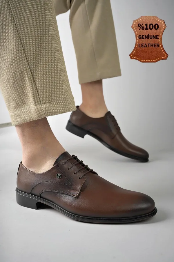 Muggo H0143 Chaussures décontractées classiques pour hommes en cuir véritable, garanties